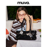muva. 本革 オイルワックスレザー バイカー風 ショルダーバッグ