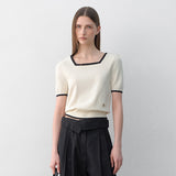 (Z-T-6845)EDITH VOLUME HALF SLEEVE KNIT