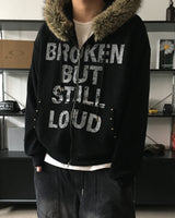 HX Broken Raccoon Hooded Zip-Up (3C)