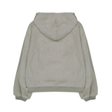 Knit Back Hoodie / Mint Grey