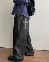 クロスノンフェイドデニムパンツ