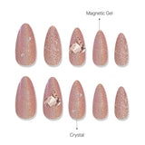 MUZMAK Reusable Glam Design Nail Tip Dollish(Round Stiletto)
