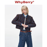 Why Berry 22AW "Modern Fragrance" Short Style Small Fragrance Motorcycle Coat Thick Coat Jacket