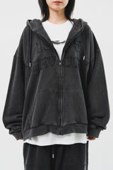 ナーヴ ピグメント フード付き ジップアップ (3色)
