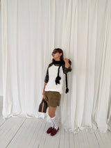 Camo raglan sleeve T