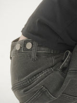 Cut-out バックルデニムパンツ -2C