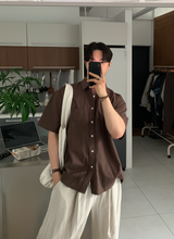 Cool Basic Semi-Over Short Sleeve Shirt