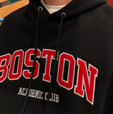 Urban Boston Embroidery Double Middle Overfit Hoodie