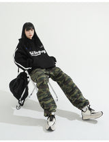Camouflage Wide String Pants