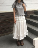 [MADE] Seju Dot Collar Frill Short-Sleeved T-shirt
