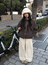 [Brushed Lining] アカン裏起毛ワイドトレーニングバンディングパンツ