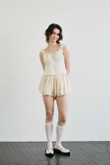 CUDDLY BALLOON SKIRT PANTS / BEIGE