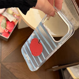 ストライプ フルーツ リストストラップ iPhoneケース