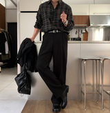 Ever Ranger Round Tuck Side Banding Semi-Wide Slacks