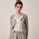 Ribbon Tie Cardigan (Grey)