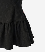 Snow Blossom Shirring Sleeveless Dress