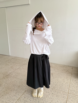 wrap skirt + pleats pants