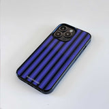 [Glass] Stripe case(purple)