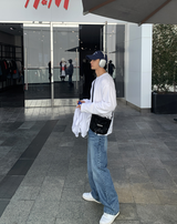[ Self-made ] シグネチャーエッセンシャルオーバーフィットプレーンロングスリーブTシャツ