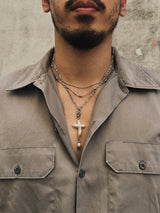 Cross Baroque Pearl Necklace