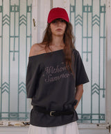 シマーロゴTシャツ_チャコール