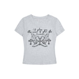 エンジェルウィンググラフィックスリムTシャツ