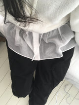 シースルーレイヤリングスカート