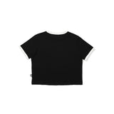 (WOMAN) エッセンシャルリンガーTシャツ【ブラック】