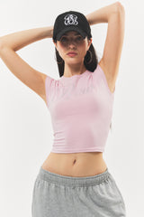 ロゴ キュービック クロップトップ Barbie Pink