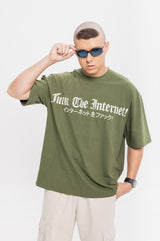 スケルトンロゴパフプリントTシャツ