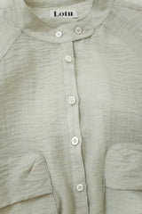 Sheer wide jumper, Light khaki