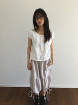 Shirring harem pants 