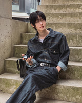 Friendly Pintuck Trucker Denim Jacket