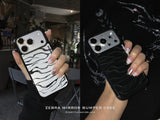 zebra mirror bumper case [white]