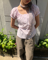 Yots Puff Short-Sleeve Blouse