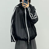 mesh track hooded jacket