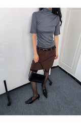 Rachel Turtleneck Short Sleeve Soft T-shirt