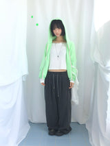 フェミニンフラットネックロングTシャツ