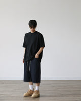 BT スリットオーバーフィットハーフTシャツ ブラック