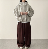 Angel Wing Star Pocket Embroidery Wide Banding Pants