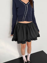 Flora Stripe Frill Skirt