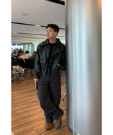 Vintage Curve Leather Jacket