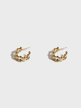 マルチハッシュタグラージフープピアス (Gold)