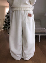 Lawson Pintuck Patch Corduroy Brushed Wide Pants
