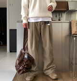 Yogis Wide-Fit Single-Tuck Corduroy Pants