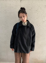 リムロベルトダブルボタンハイネックコート