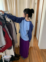 26SS★ [BAONHAUS] Ketone Banding Long Skirt