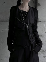 suede drape rider jacket (2color)