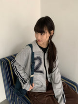 ウナンプリントトラックジップアップ