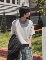 フィリップUネックニットショートスリーブTシャツ
